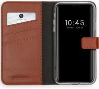 Selencia Bibliothèque en cuir véritable pour iPhone X / Xs - Marron clair