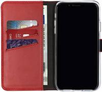 Selencia Bibliothèque en cuir véritable pour iPhone Xr - Rouge