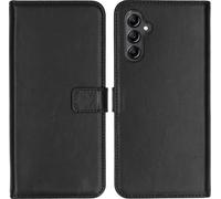 Selencia Bibliothèque en cuir véritable pour le Samsung Galaxy A14 (5G/4G) - Noir