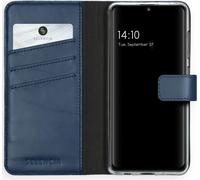 Selencia Bibliothèque en cuir véritable pour le Samsung Galaxy A41 - Bleu