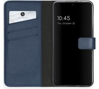 Selencia Bibliothèque en cuir véritable pour le Samsung Galaxy S21 Plus - Bleu