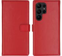 Selencia Bibliothèque en cuir véritable pour le Samsung Galaxy S23 Ultra - Rouge