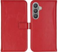 Selencia Bibliothèque en cuir véritable pour le Samsung Galaxy S24 Plus - Rouge