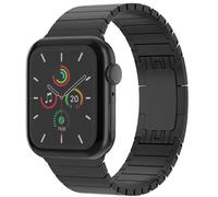 Selencia Bracelet à maillons en acier pour Apple Watch Series 1 t/m 9 / SE (38/40/41 mm) | Series 10 / 11 (42 mm) - Noir