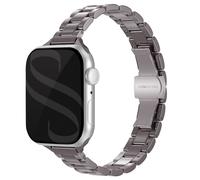 Selencia Bracelet à maillons fin en acier pour Apple Watch Series 1 t/m 9 / SE (38/40/41 mm) | Series 10 / 11 (42 mm) - Argent