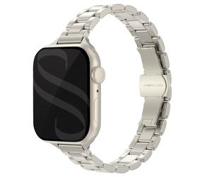 Selencia Bracelet à maillons fin en acier pour Apple Watch | 38/40/41/42 mm - Lumière stellaire