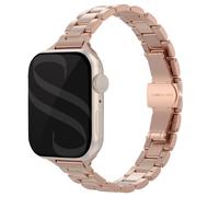 Selencia Bracelet à maillons fin en acier pour Apple Watch Series 1 t/m 9 / SE (38/40/41 mm) | Series 10 / 11 (42 mm) - Rose Doré