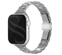 Selencia Bracelet à maillons fin en acier pour Apple Watch Series 1 t/m 9 / SE (38/40/41 mm) | Series 10 / 11 (42 mm) - Argent