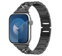 Selencia Selencia Bracelet à maillons scintillants Watch Series 1 t/m 9 / SE (38/40/41 mm) | Series 10 / 11 (42 mm) Noir Noir