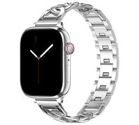 Selencia Bracelet Chain pour Apple Watch Series 1 - 9 / SE (38/40/41 mm) | Series 10 / 11 (42 mm) - Argent