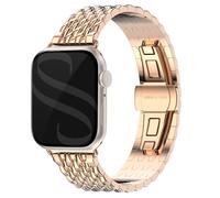 Selencia Bracelet dragon en acier pour Apple Watch Series 1 t/m 9 / SE (38/40/41 mm) | Series 10 / 11 (42 mm) - Rose Doré