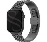 Selencia Bracelet dragon en acier pour Apple Watch | 44/45/46/49 mm - Noir