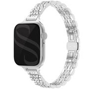 Selencia Bracelet en acier slim style Jubilee pour Apple Watch | 38/40/41/42 mm - Argent