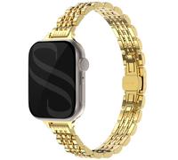 Selencia Bracelet en acier slim style Jubilee pour Apple Watch | 38/40/41/42 mm - Doré
