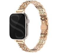 Selencia Bracelet en acier slim style Jubilee pour Apple Watch Series 1 t/m 9 / SE (38/40/41 mm) | Series 10 / 11 (42 mm) - Rose Doré
