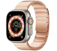 Selencia Bracelet magnétique en acier pour Apple Watch Series 1 á 11 / SE / Ultra (44/45/46/49 mm) - Rosé Dorée
