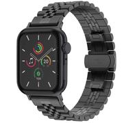 Selencia Bracelet Metallique Jubilee pour Apple Watch Series 1 t/m 9 / SE (38/40/41 mm) | Series 10 / 11 (42 mm) - Noir