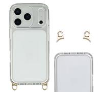 Selencia Coque arrière avec crochets amovibles pour Apple iPhone 17 Pro Max - Transparent