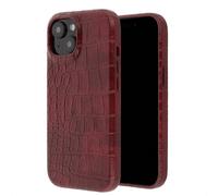 Selencia Coque arrière Croco avec MagSafe pour Apple iPhone 15 - Burgundy
