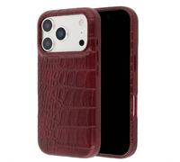 Selencia Coque arrière Croco avec MagSafe pour Apple iPhone 17 Pro Max - Burgundy