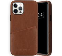 Selencia Coque arrière en cuir végan Vayu pour iPhone 12 (Pro) - Marron