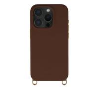 Selencia Coque arrière Rivièra avec MagSafe avec crochets amovibles pour Apple iPhone 15 Pro - Choco Brown