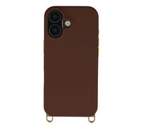 Selencia Coque arrière Rivièra avec MagSafe avec crochets amovibles pour Apple iPhone 16 - Choco Brown