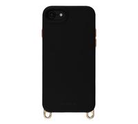 Selencia Coque arrière Rivièra avec MagSafe avec crochets amovibles pour Apple iPhone SE (2022 / 2020) / 8 / 7 / 6(s) - Velvet Black