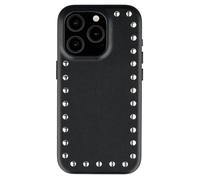 Selencia Coque arrière Studs avec MagSafe pour Apple iPhone 15 Pro - Velvet Black
