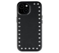 Selencia Coque arrière Studs avec MagSafe pour Apple iPhone 15 - Velvet Black