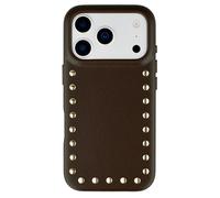 Selencia Coque arrière Studs avec MagSafe pour Apple iPhone 17 Pro Max - Cacao Crush