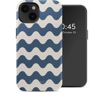 Selencia Coque arrière Vivid avec MagSafe pour Apple iPhone 14 - Wave Vibes Classic Blue