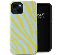 Selencia Coque arrière Vivid avec MagSafe pour Apple iPhone 14 - Zebra Winter Sky Titanium Yellow