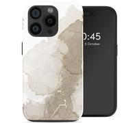 Selencia Coque arrière Vivid avec MagSafe pour Apple iPhone 15 Pro - Marble Light Brown