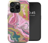 Selencia Coque arrière Vivid avec MagSafe pour Apple iPhone 15 Pro - Marble Pink