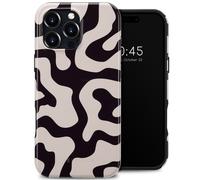 Selencia Coque arrière Vivid avec MagSafe pour Apple iPhone 16 Pro Max - Art Wave Black