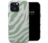 Selencia Selencia Coque arrière Vivid Tough avec MagSafe iPhone 16 Pro Max Colorful Zebra Sage Green Multicolore