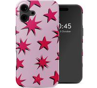 Selencia Coque arrière Vivid avec MagSafe pour Apple iPhone 16 - Stars Rubine Red Light Pink