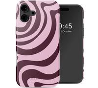 Selencia Coque arrière Vivid avec MagSafe pour Apple iPhone 16 - Wavy Swirl Pink Plum