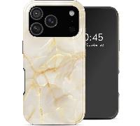 Selencia Coque arrière Vivid avec MagSafe pour Apple iPhone 17 Pro - Golden Beige Marble