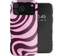Selencia Coque arrière Vivid avec MagSafe pour Apple iPhone 17 Pro Max - Wavy Swirl Pink Plum