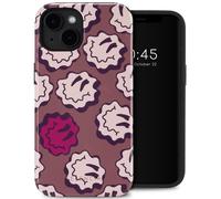 Selencia Coque arrière Vivid avec MagSafe pour iPhone 14 - Wavy Smiley Pink