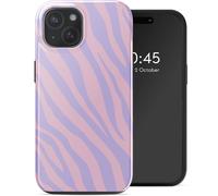 Selencia Coque arrière Vivid avec MagSafe pour iPhone 15 - Zebra Light Pink Lilac