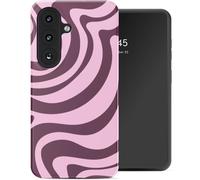 Coque arrière Vivid avec MagSafe pour Samsung Galaxy S26 - Wavy Swirl Pink Plum