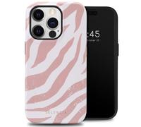 Coque pour iPhone 14 Pro Plastique Couleurful Zèbre Old Pink