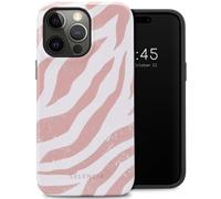 Selencia Coque arrière Vivid pour Apple iPhone 14 Pro Max - Colorful Zebra Old Pink