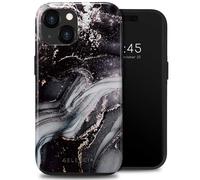 Selencia Coque arrière Vivid pour Apple iPhone 15 - Chic Marble Black