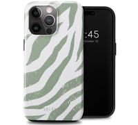 Selencia Coque arrière Vivid pour Apple iPhone 15 Pro Max - Colorful Zebra Sage Green