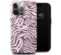 Selencia Coque arrière Vivid pour Apple iPhone 15 Pro Max - Trippy Swirl Dark Rose