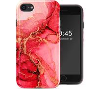Coque pour iPhone 7, iPhone 8, iPhone SE (2020), iPhone SE (2022) Plastique Rosy Marbre